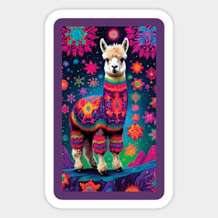 Winter Alpaca Sticker